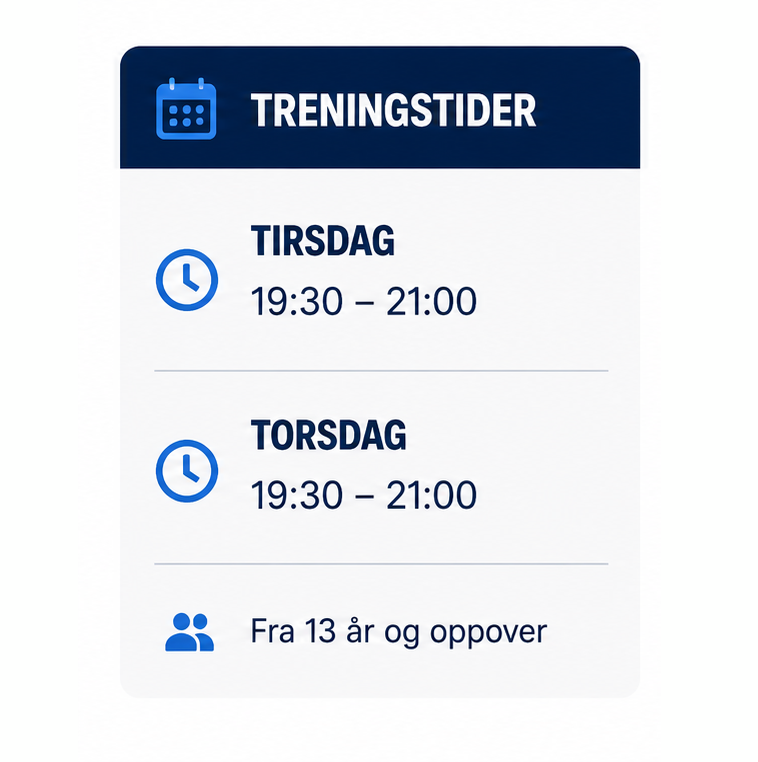 treningtider